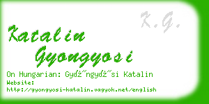 katalin gyongyosi business card