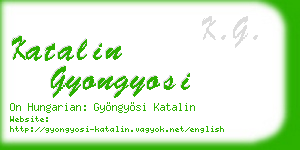 katalin gyongyosi business card